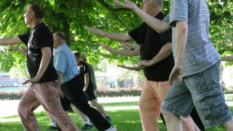 tai chi, ook in de buitenlucht